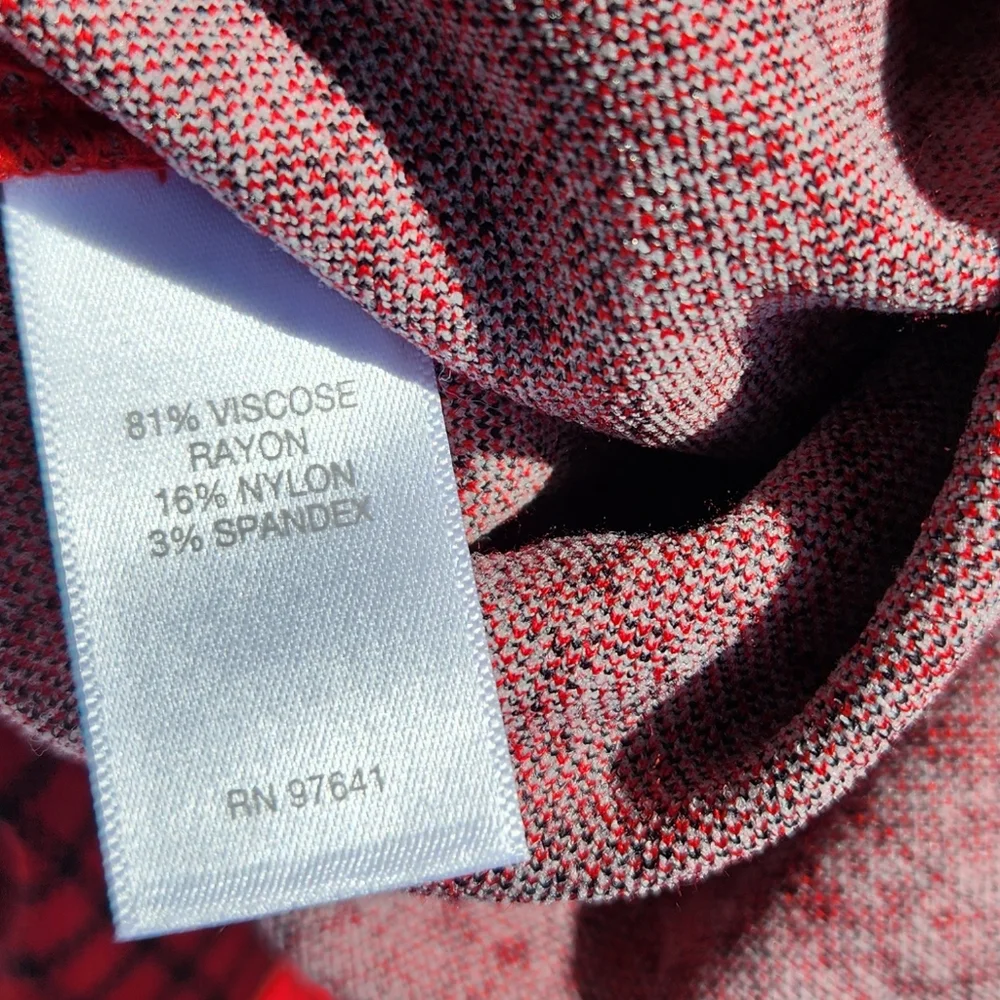 J. Jill Ponte Knit Top | Red & Black | Women's Size XSP NWT - Picture 6 of 12